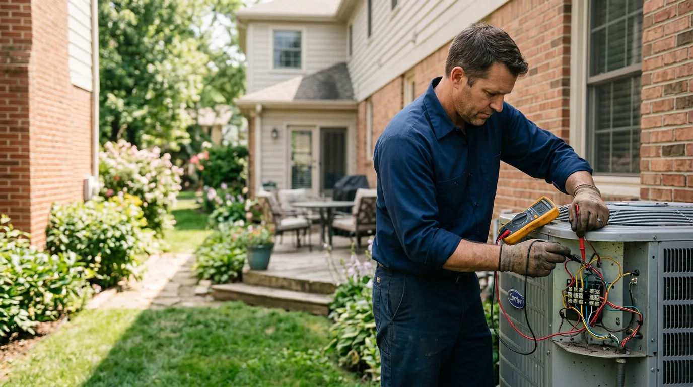 HVAC technician working near Slingerlands, NY